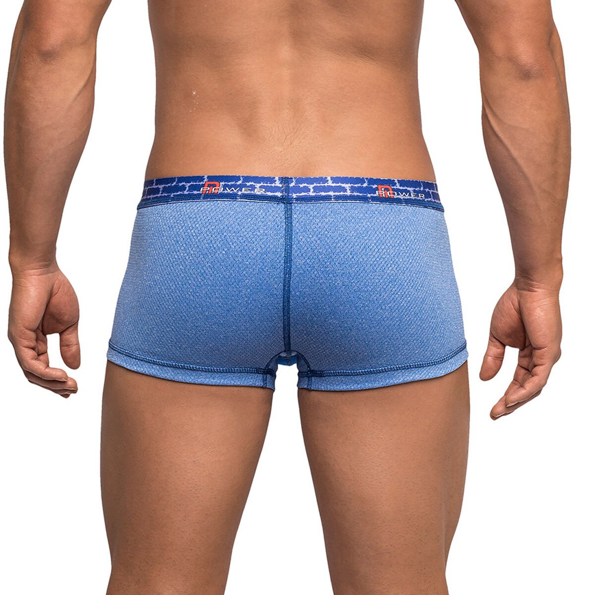 Mens Reversible Mini Boxer Brief Shorts Two Toned Blue