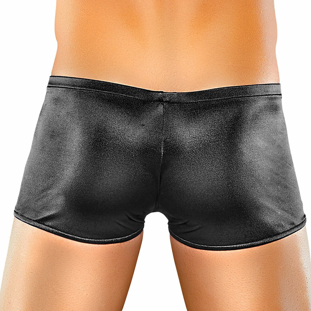 Stretch Satin Boxer Shorts Black