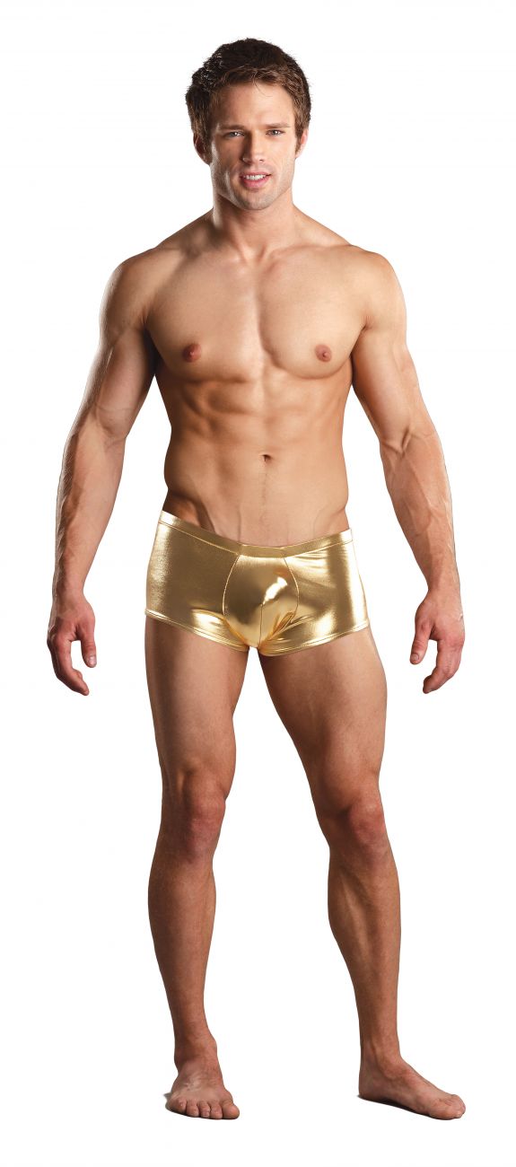 Male Power 153070 Heavy Metal Mini Short Boxer Briefs Gold