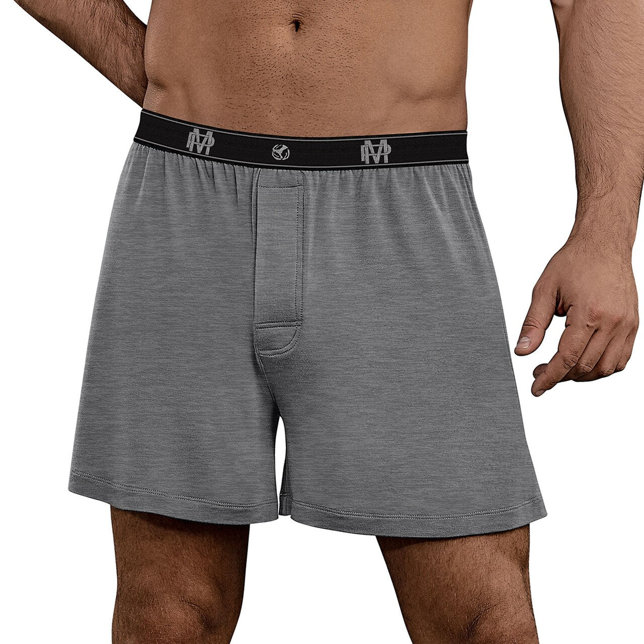 JCSTK - Mens Bamboo Boxer Shorts Grey