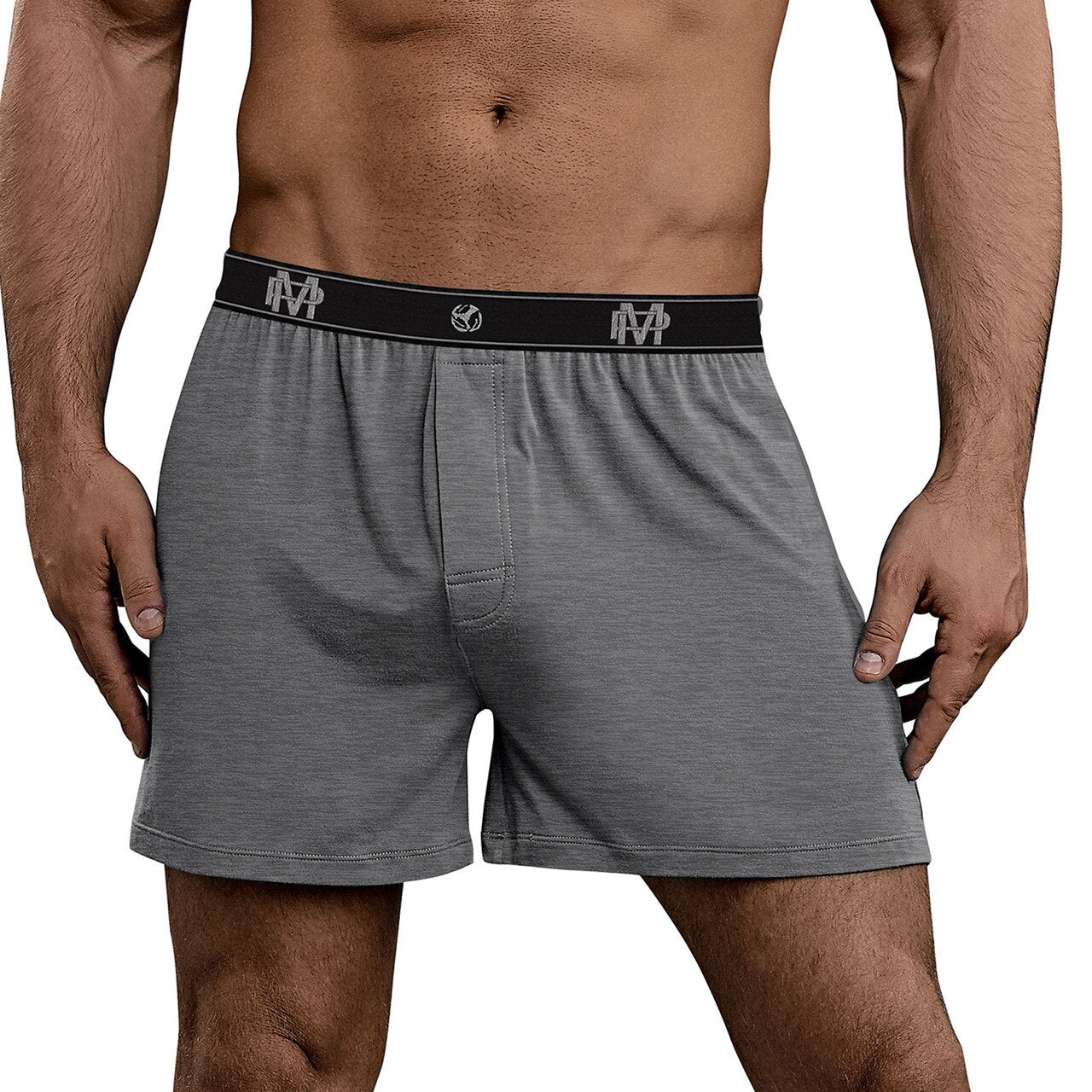JCSTK - Mens Bamboo Boxer Shorts Grey