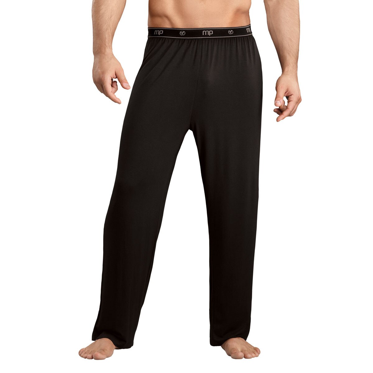 Mens Bamboo Long PJ Pants Black