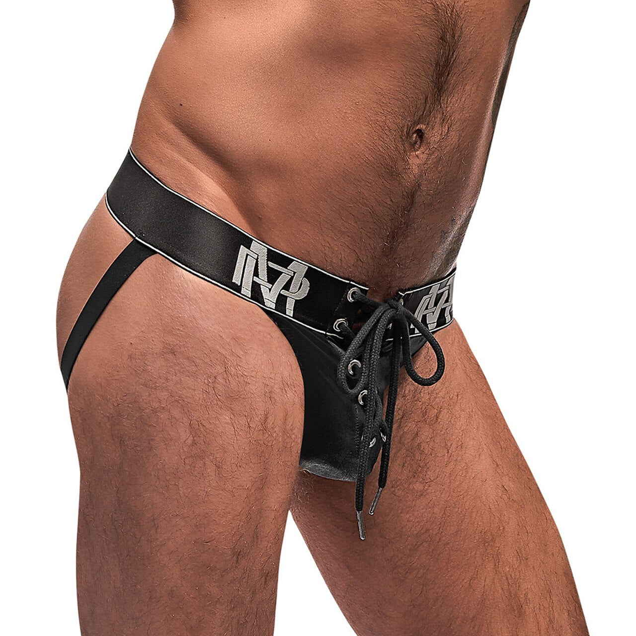 Mens Black Ice Lace Up Jock