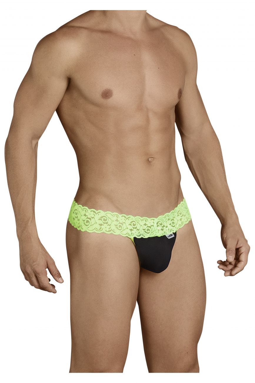CandyMan 99370 Thongs Green and Black