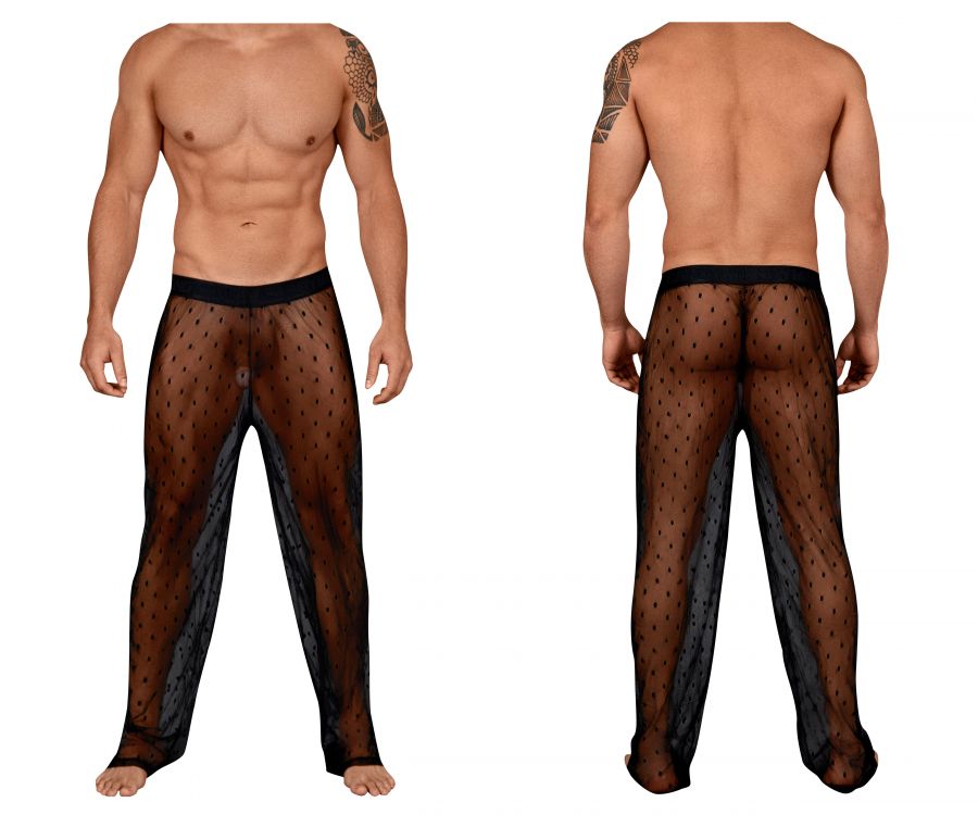 SALE - CandyMan 99445 Lace Lounge Pants Black