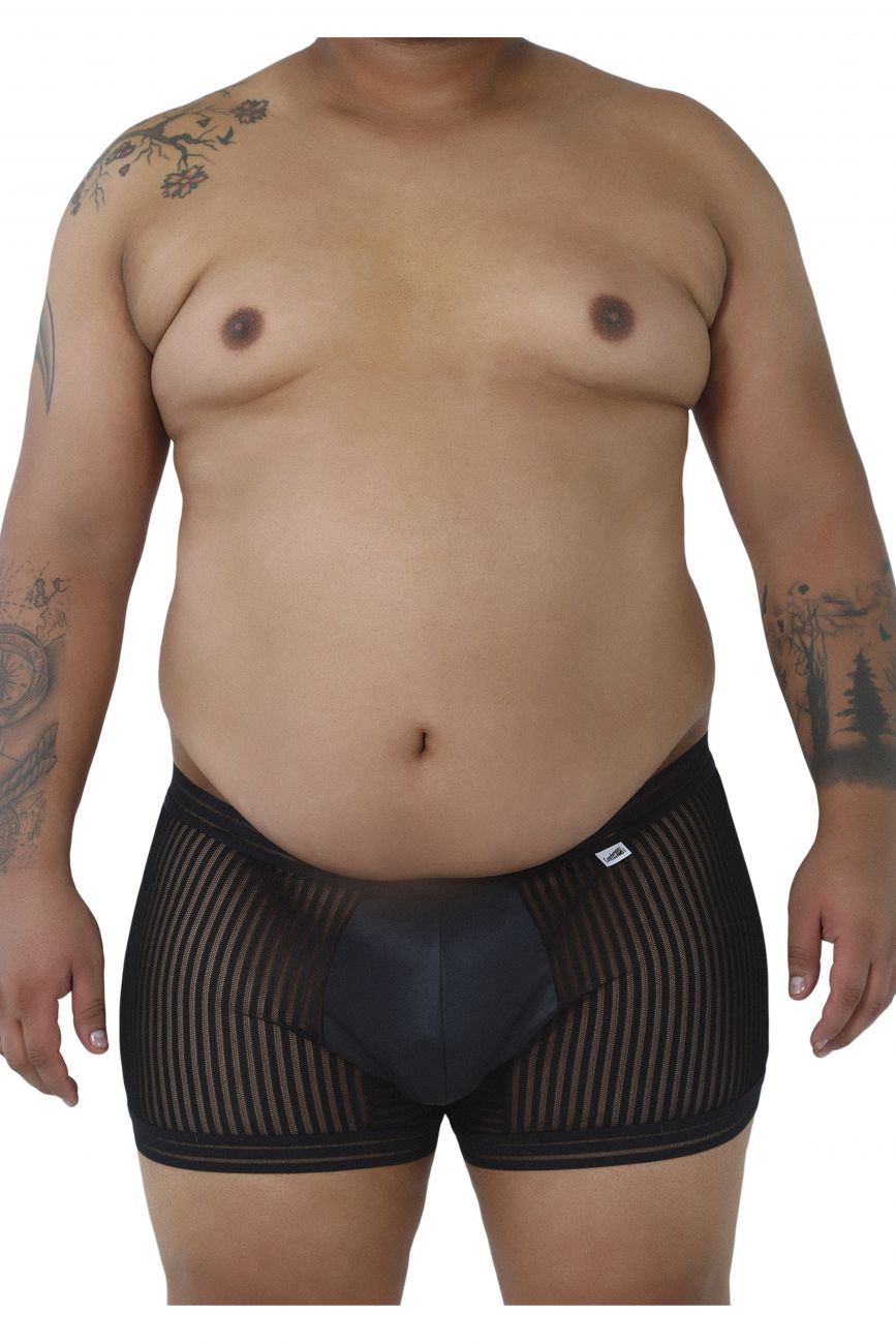 CandyMan 99481X Mesh Trunks Black Plus Sizes
