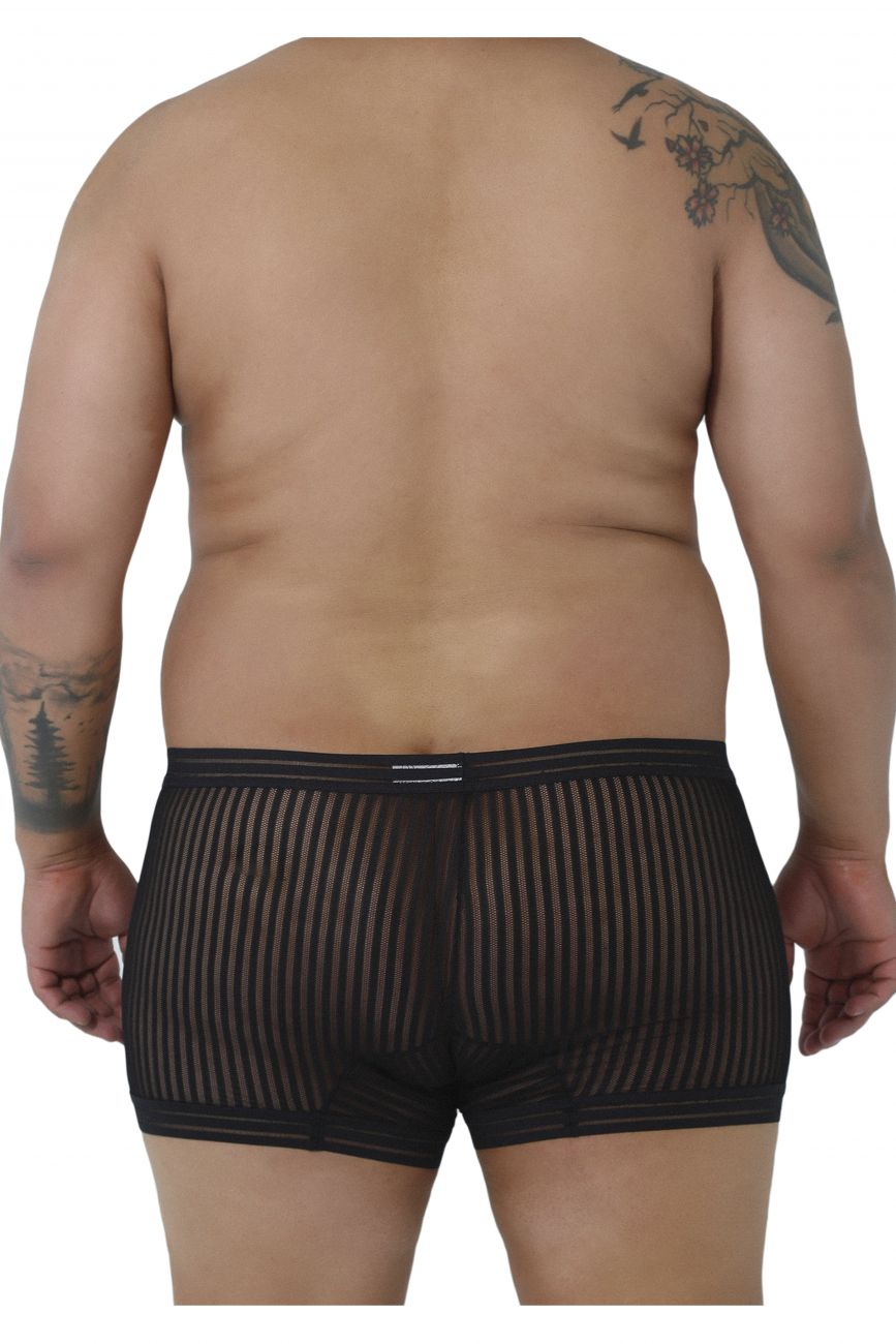 CandyMan 99481X Mesh Trunks Black Plus Sizes