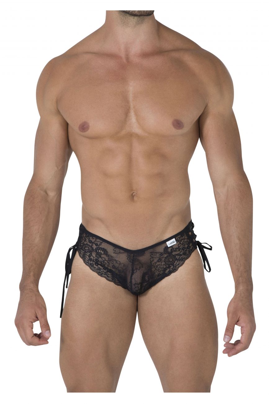 JCSTK - CandyMan 99488 Side Tie Lace Bikini Black