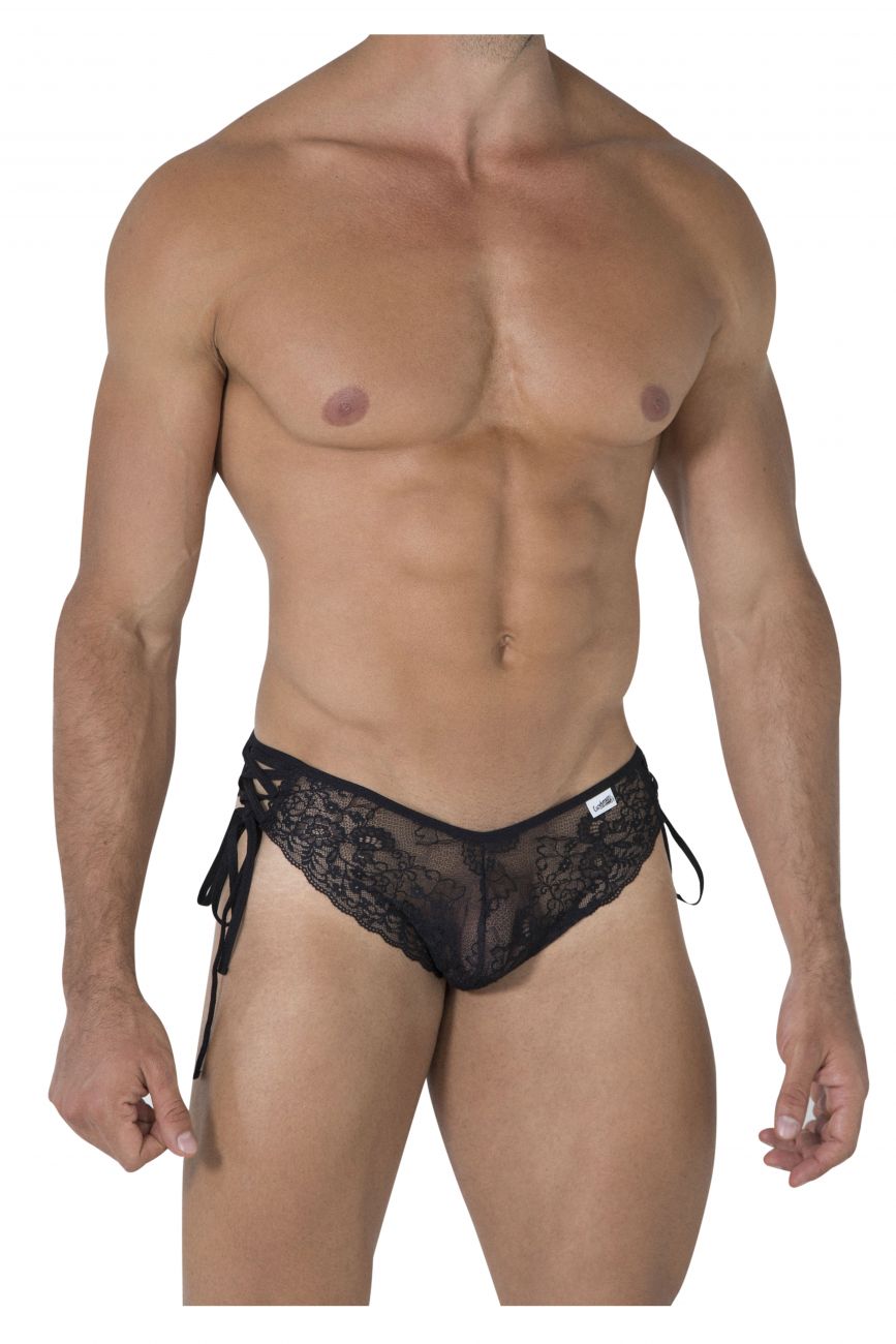 JCSTK - CandyMan 99488 Side Tie Lace Bikini Black