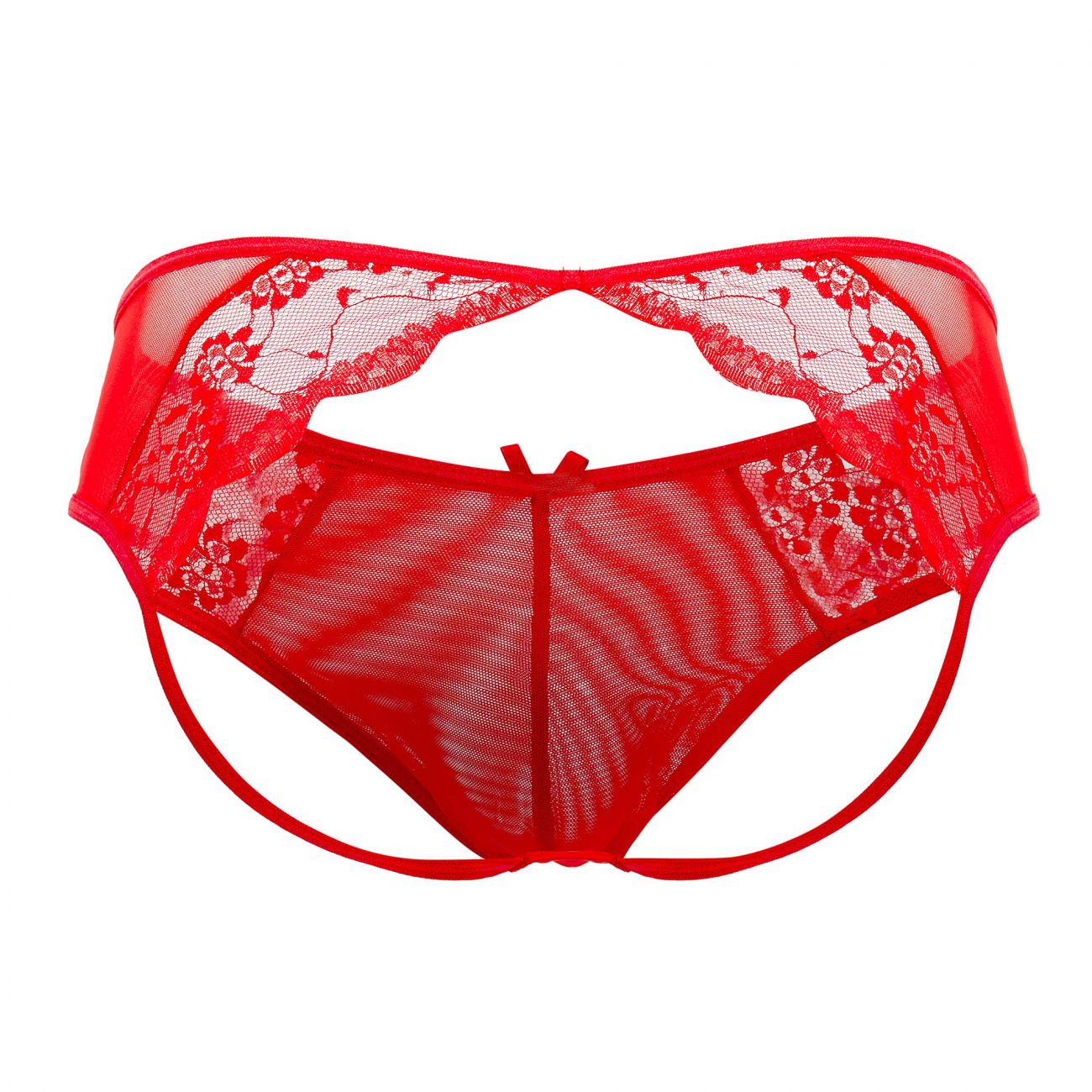CandyMan 99538 Sexy Lace Jockstrap Red