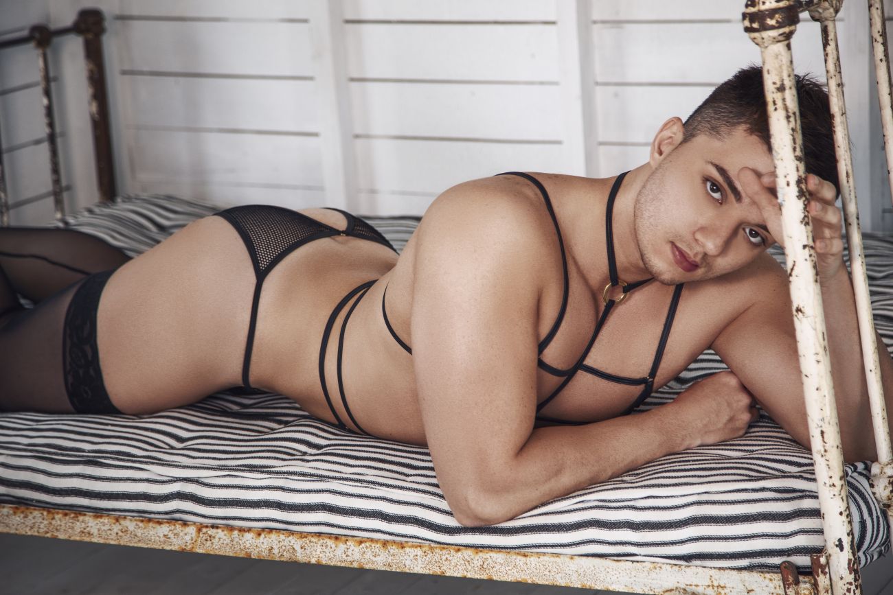 CandyMan 99544 Garter Bodysuit Black