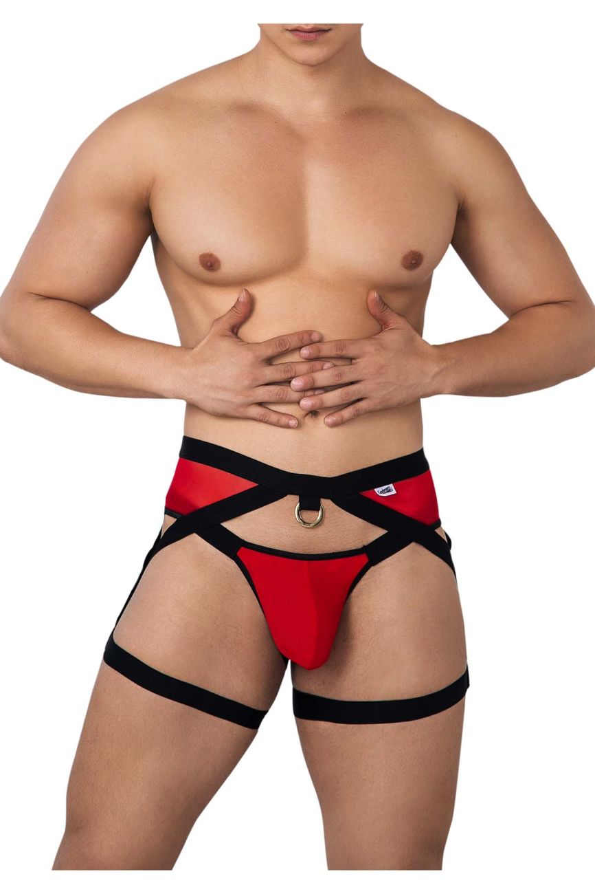 CandyMan 99623 Sexy Garter Jockstrap Red