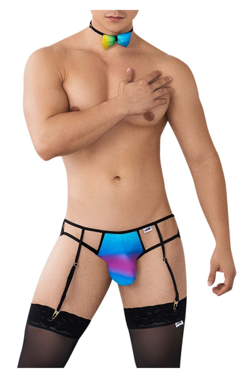 CandyMan 99630 Colorful Garter Jockstrap Rainbow