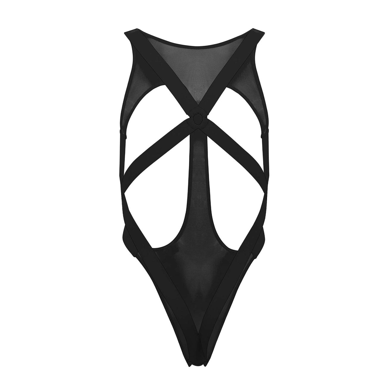 CandyMan 99643 Mesh Bodysuit Black