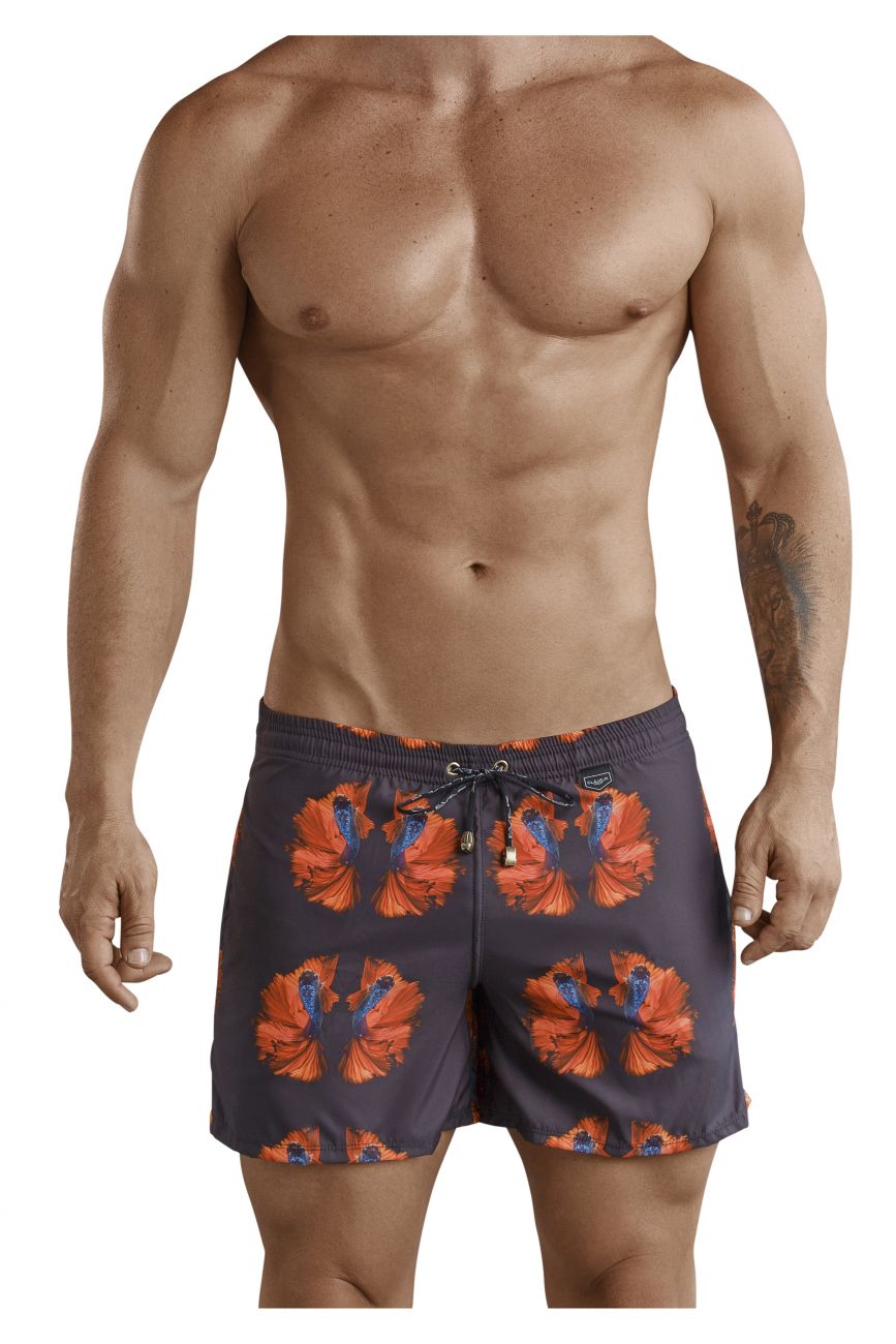 Clever 0674 Orchid Atleta Swim Trunks Black Multi