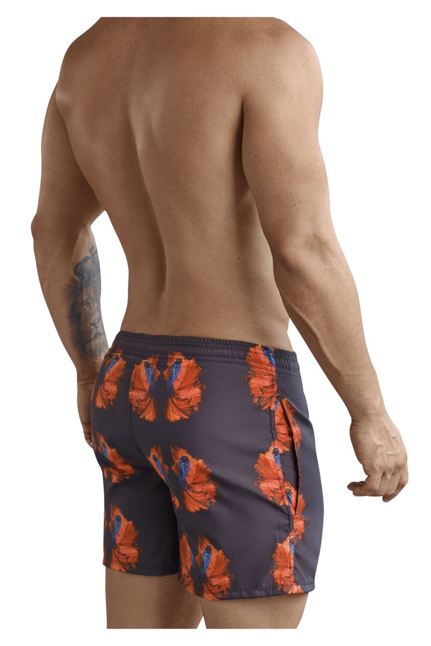 Clever 0674 Orchid Atleta Swim Trunks Black Multi