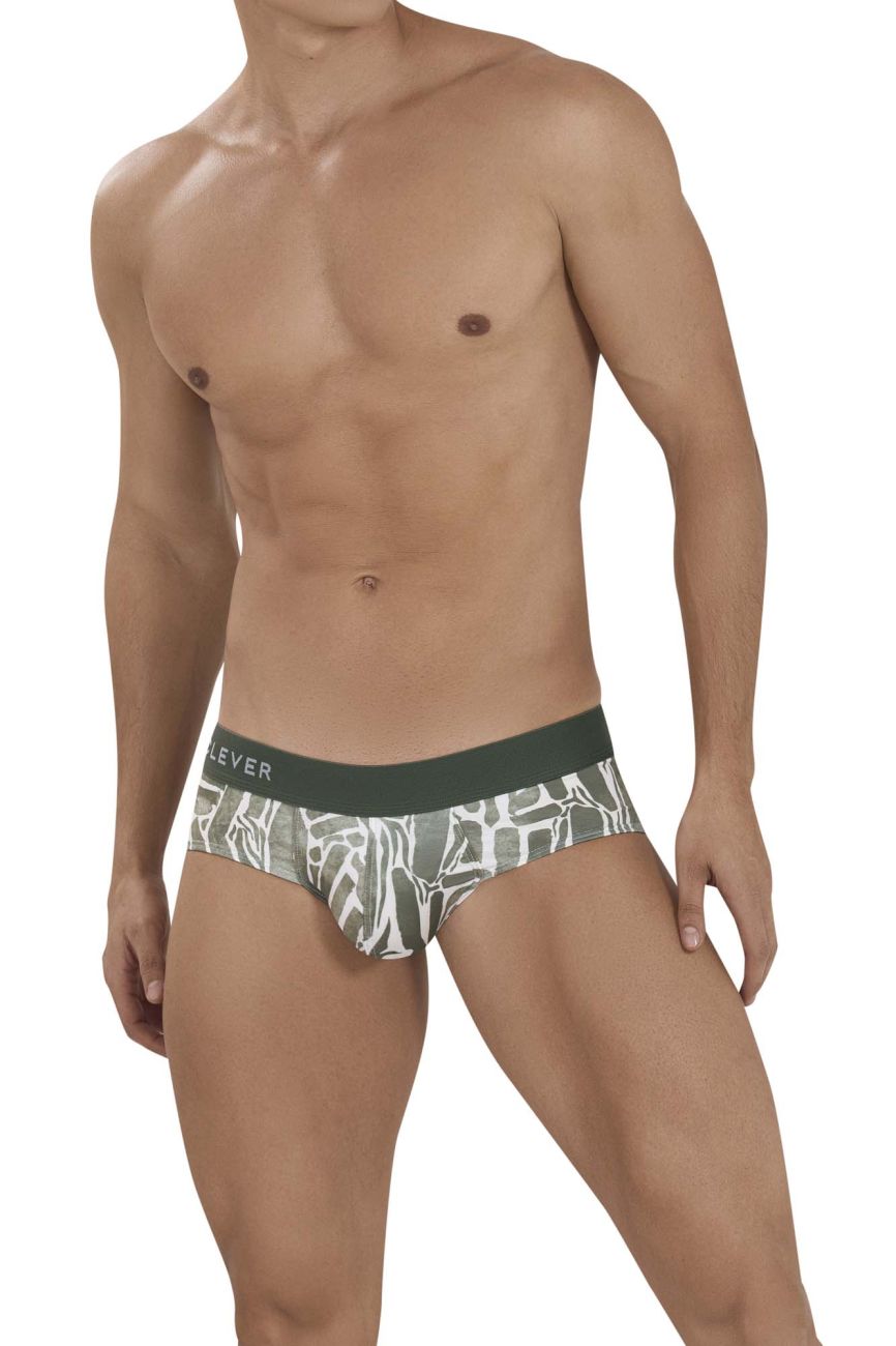 Clever 1130 Inner Briefs Green Print