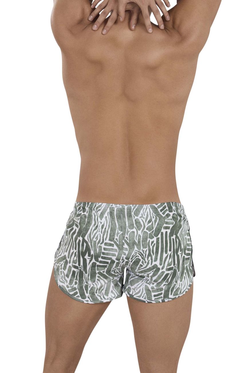 Clever 1162 Wizard Swim Trunks Green Print