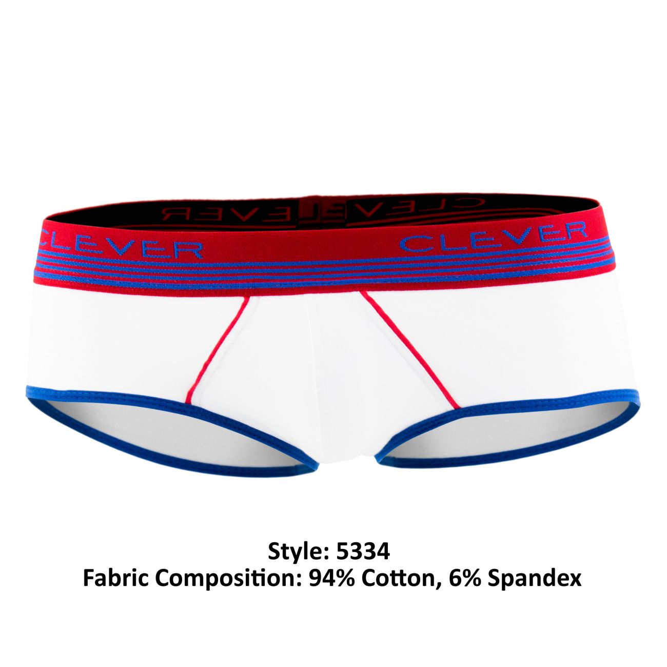 Clever 5334 Slang Piping Briefs White