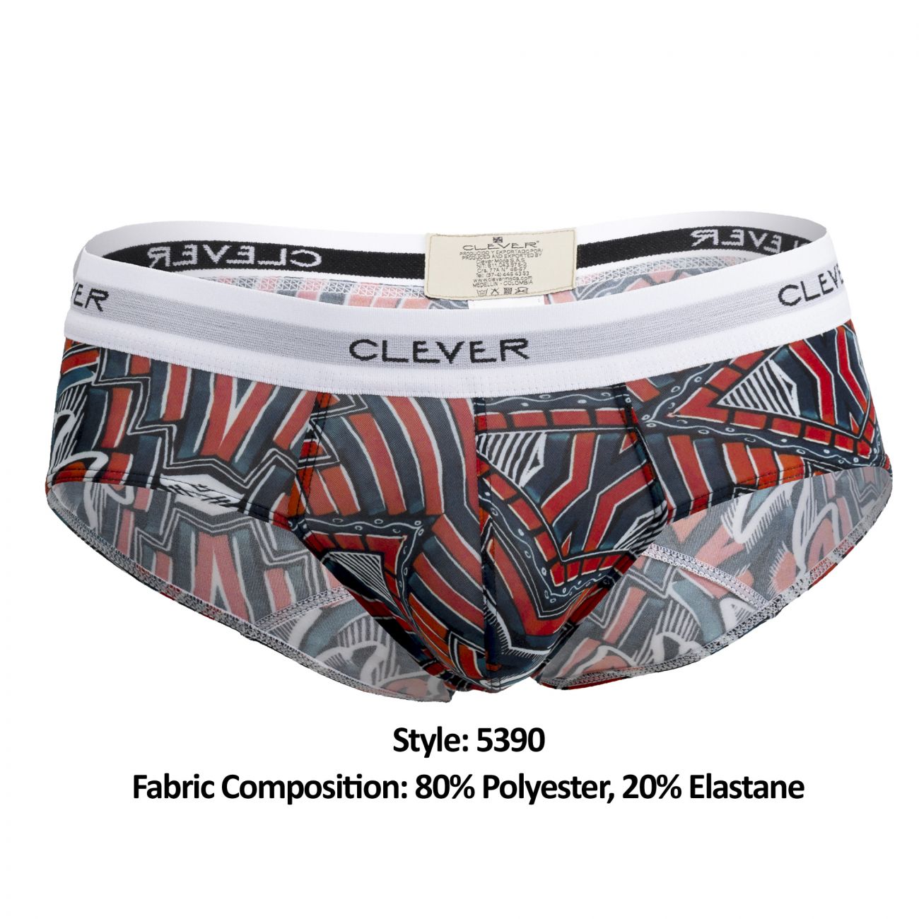 Clever 5390 Refined Classic Brief Red Multi