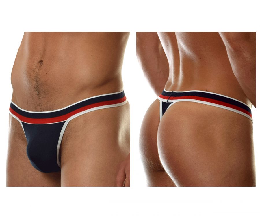 Doreanse 1218-NVY Metro Mens Thong Navy Blue
