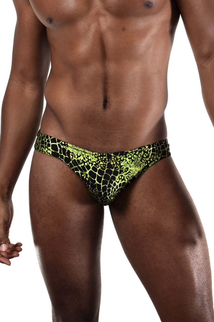 Doreanse 1257-PRN Space Venom Briefs Green Printed Plus Sizes