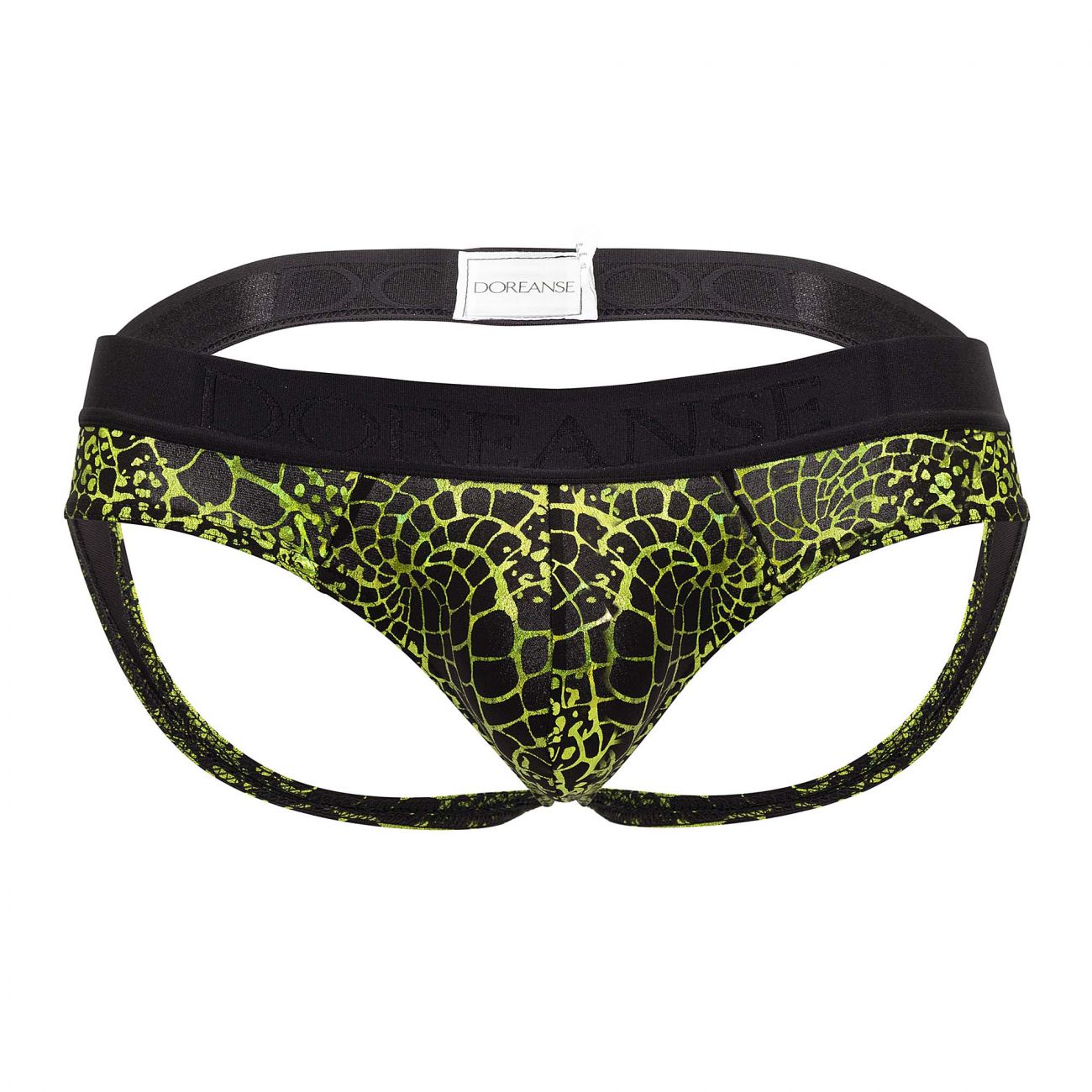 Doreanse 1262-PRN Space Venom Jockstrap Green Printed