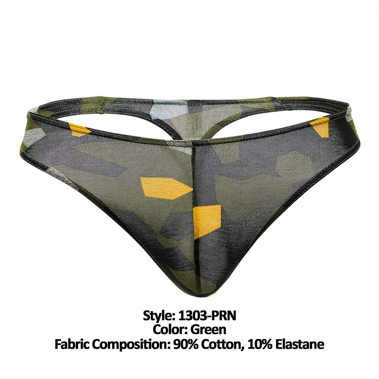 Doreanse 1303-PRN Camosaic Mens Thong Green