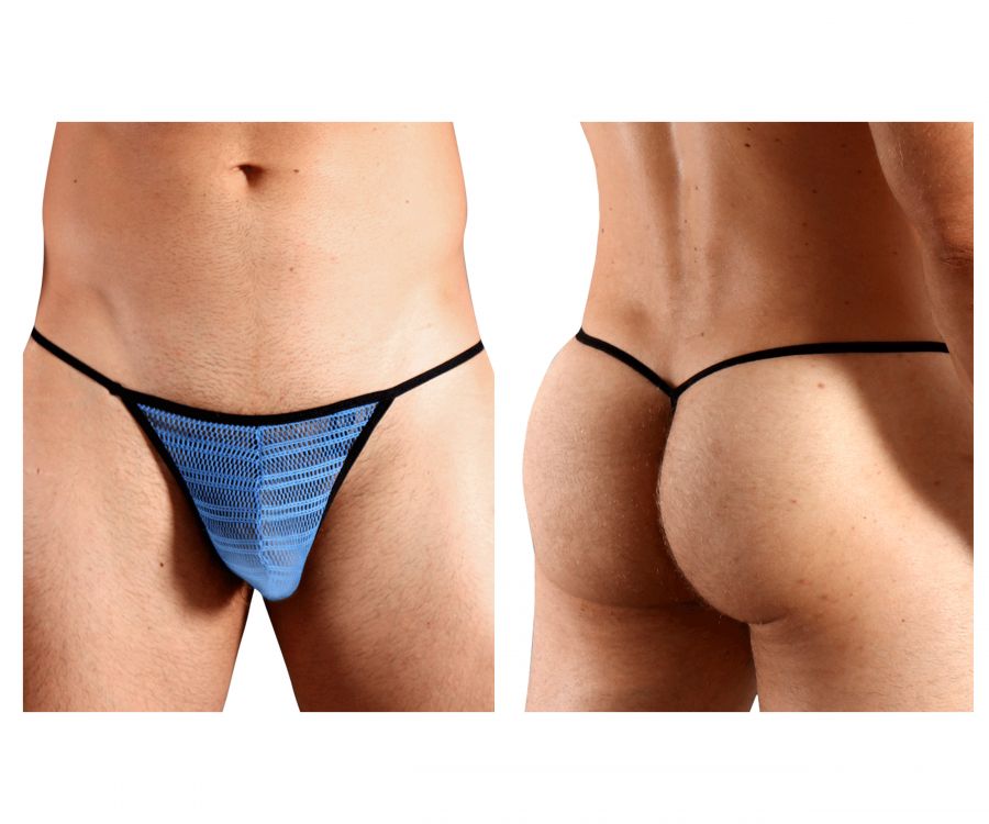Doreanse 1306-BLU Mesh G-String Mens Thong Blue