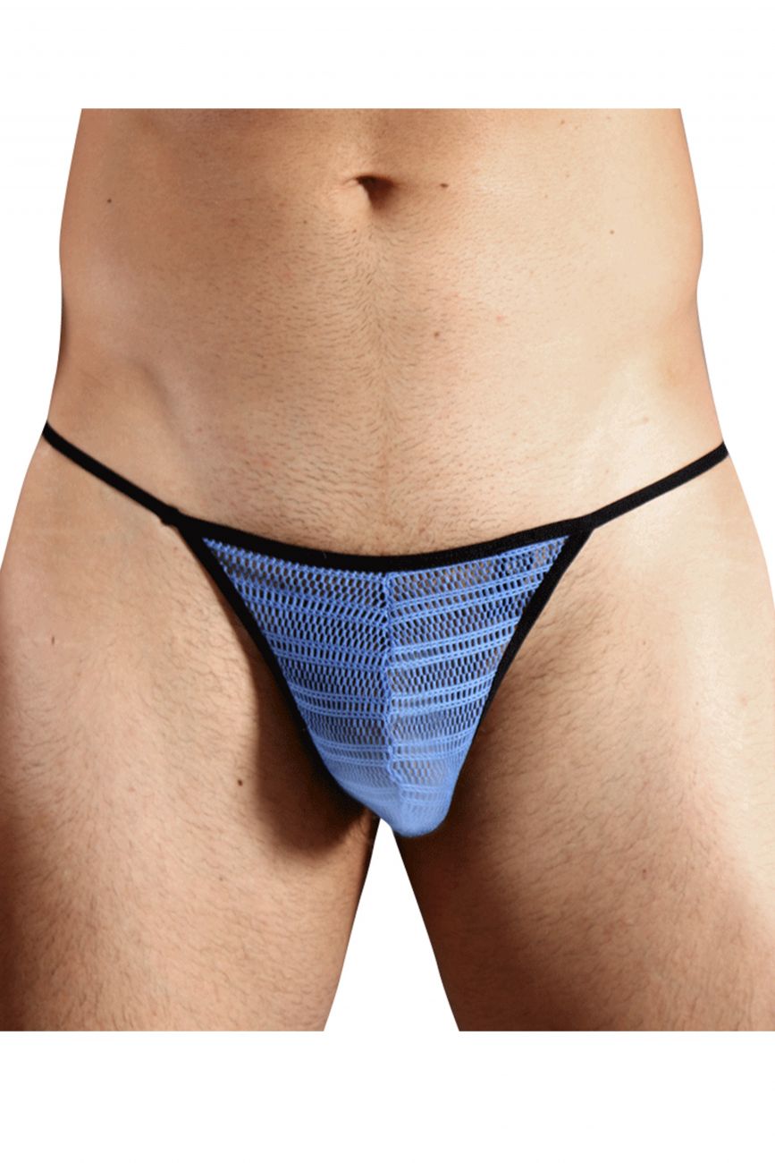 Doreanse 1306-BLU Mesh G-String Mens Thong Blue