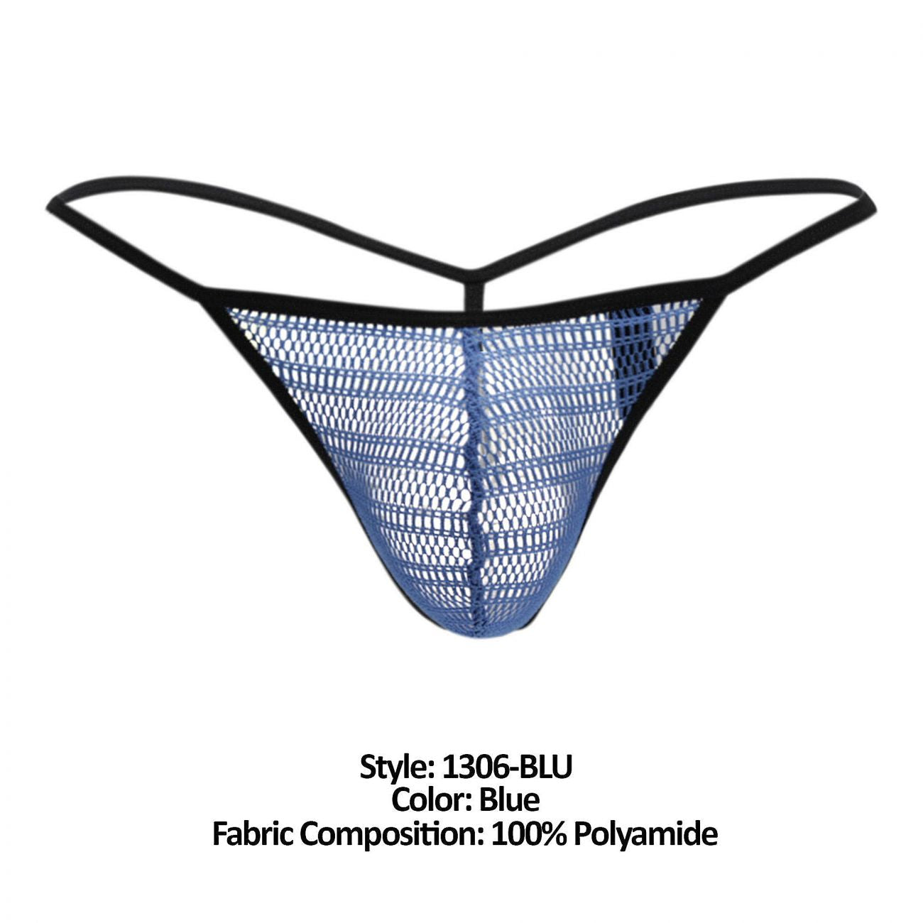 Doreanse 1306-BLU Mesh G-String Mens Thong Blue