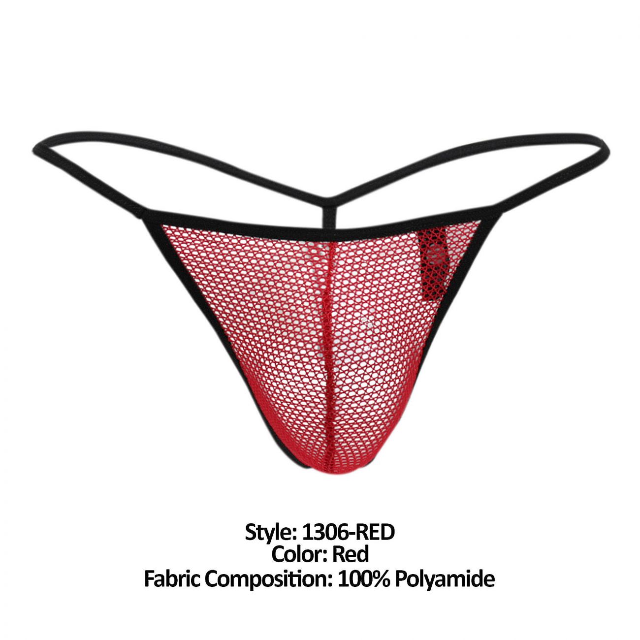 Doreanse 1306- Mesh G-String Mens Thong Red