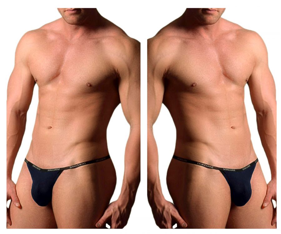 Doreanse 1330-NVY Ribbed Modal T-thong Navy