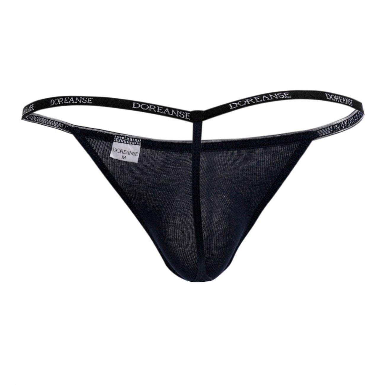 Doreanse 1330-NVY Ribbed Modal T-thong Navy