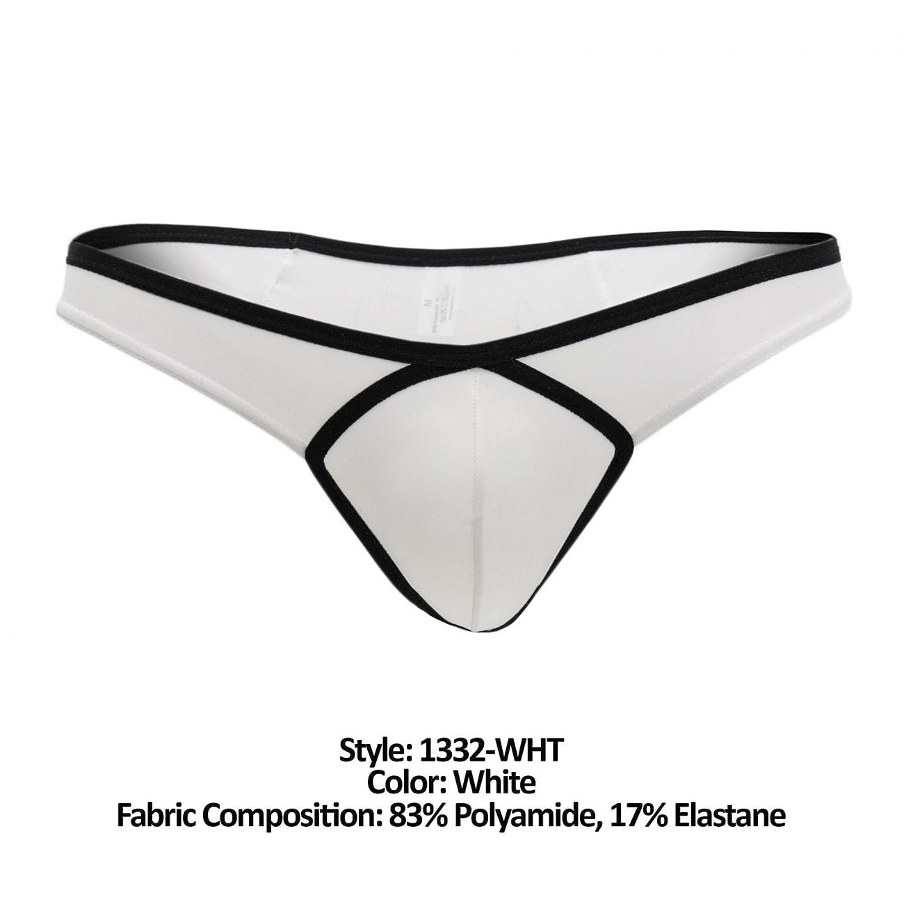 Doreanse 1332-WHT Loop Mens Thong White