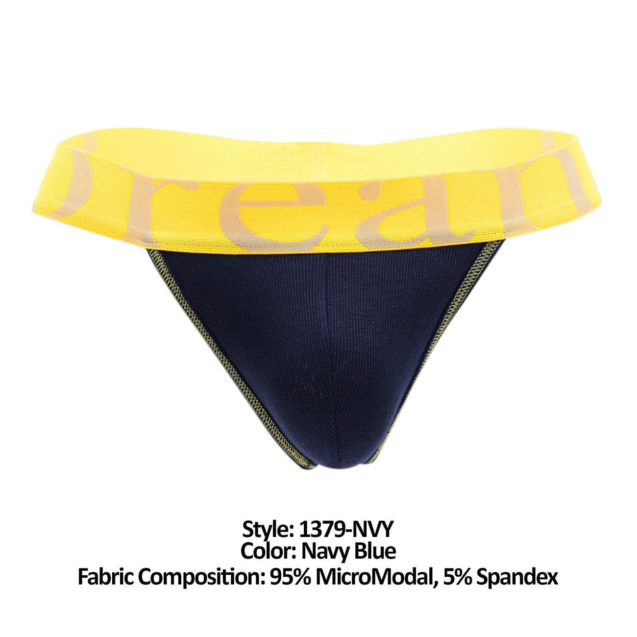 Doreanse 1379-NVY Micromodal Mens Thong Navy Blue