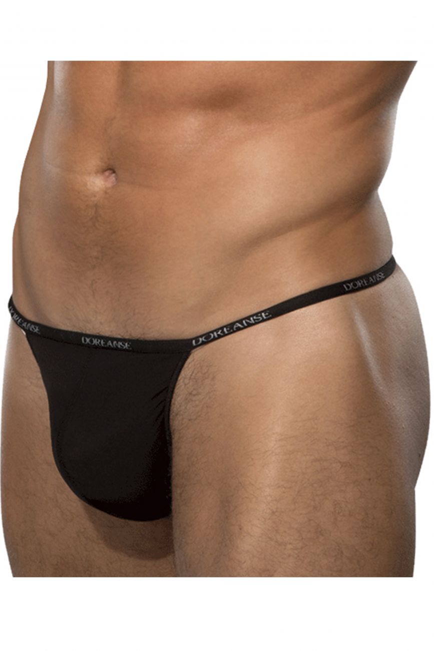 Doreanse 1390-BLK Aire Mens Thong Black