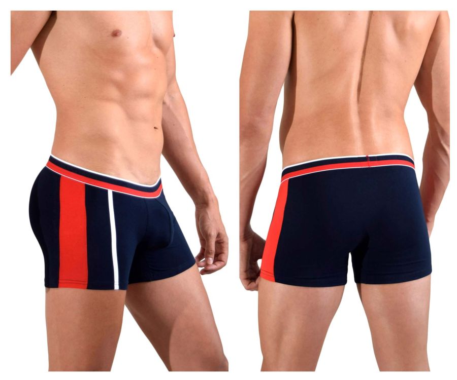 Doreanse 1713-NVY Sporty Boxer Briefs Navy-Red Plus Sizes