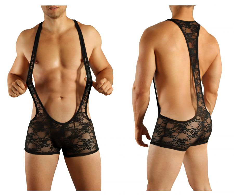 Doreanse 3011-BLK Lace Wrestler Suit