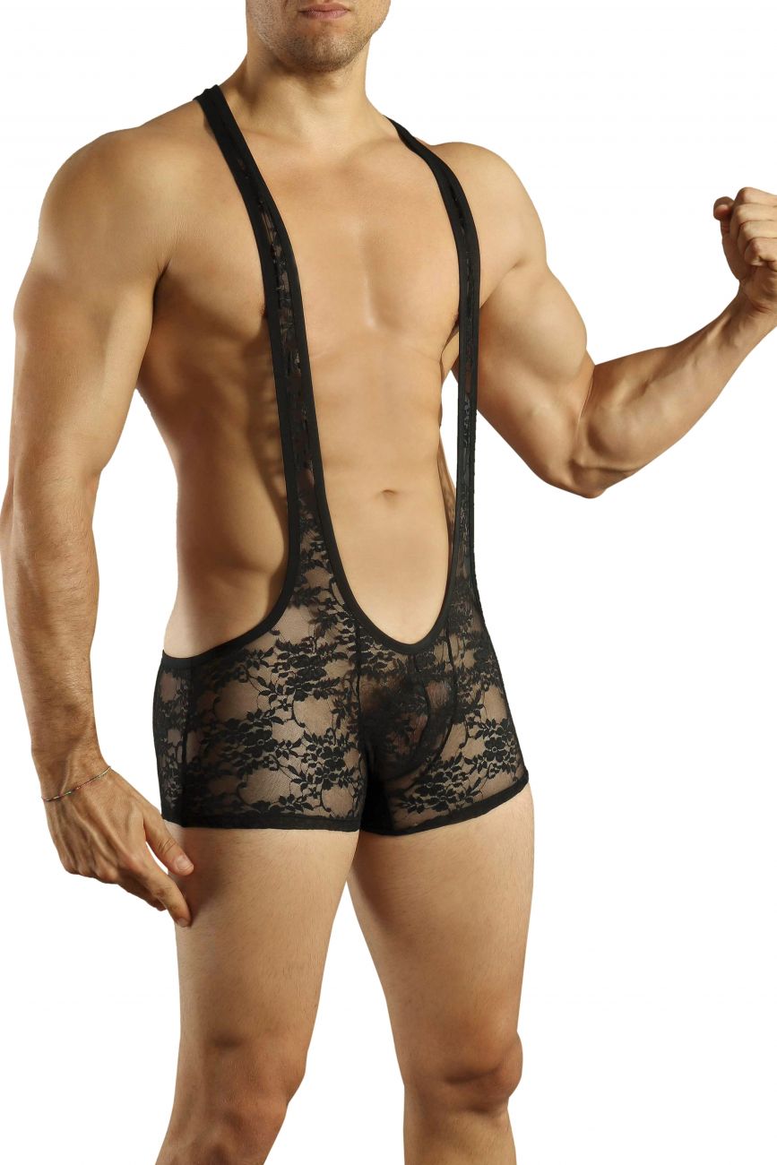 Doreanse 3011-BLK Lace Wrestler Suit