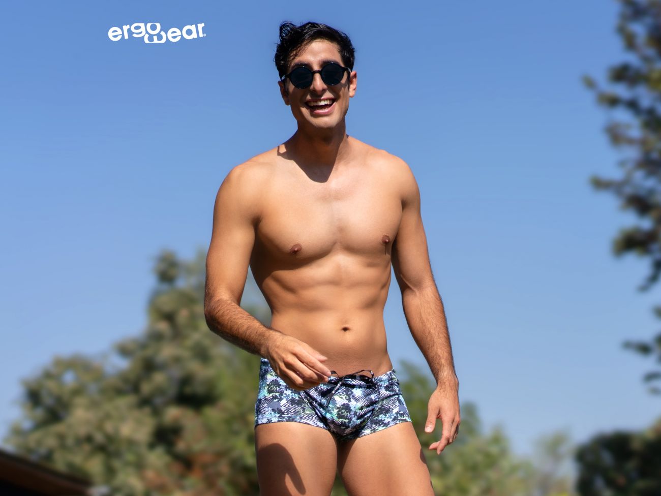 ErgoWear EW1057 FEEL Swim Zigzag Swim Trunks Multi Coloured