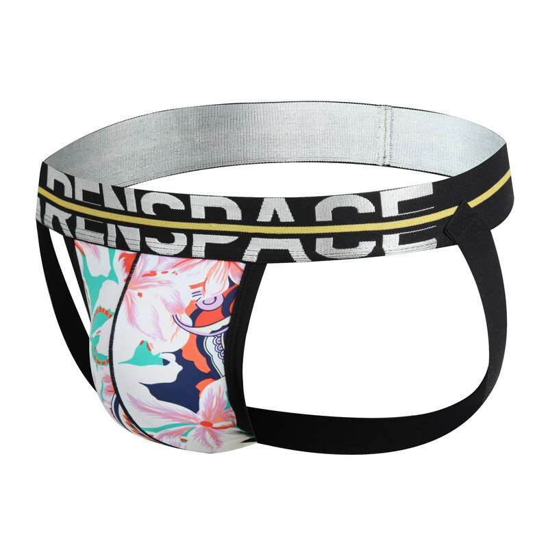 JCSTK - Mens Polyamide Comfortable & Light Jock Strap Asian Flowers