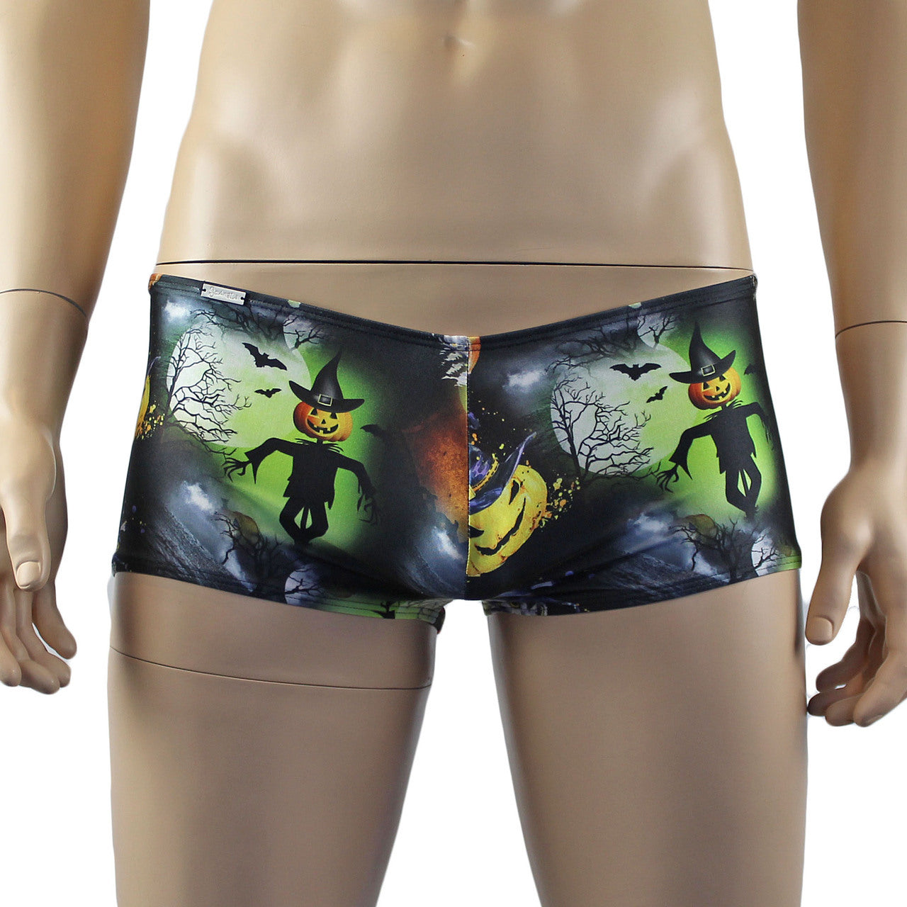Halloween Mens Witches Pumpkins and Bats Boxer Shorts