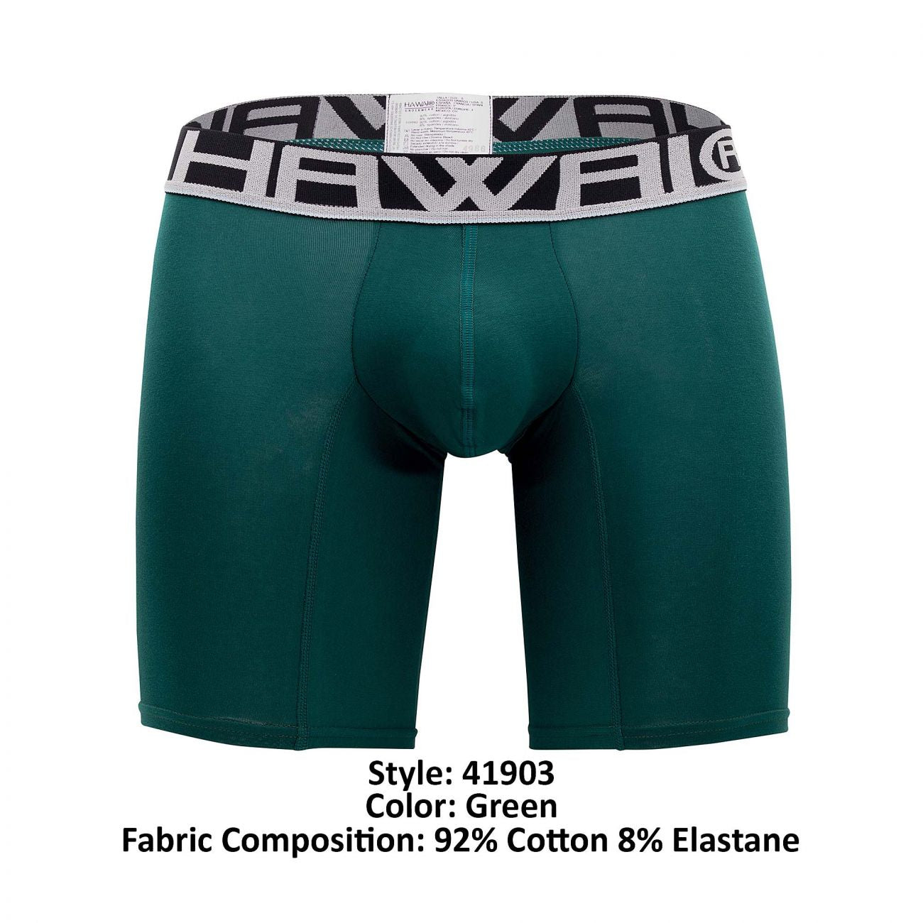 HAWAI 41903 Solid Athletic Boxer Briefs Green
