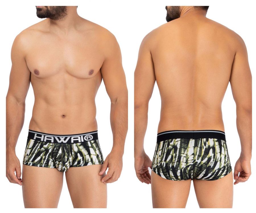 HAWAI 42182 Printed Microfiber Briefs Military Green