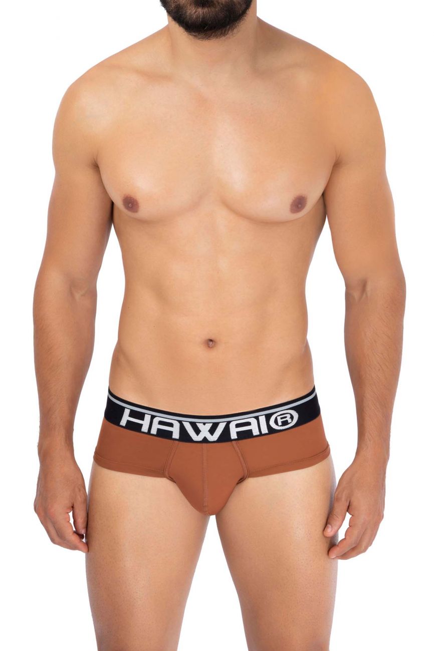 HAWAI 42191 Solid Microfiber Hip Briefs Amber