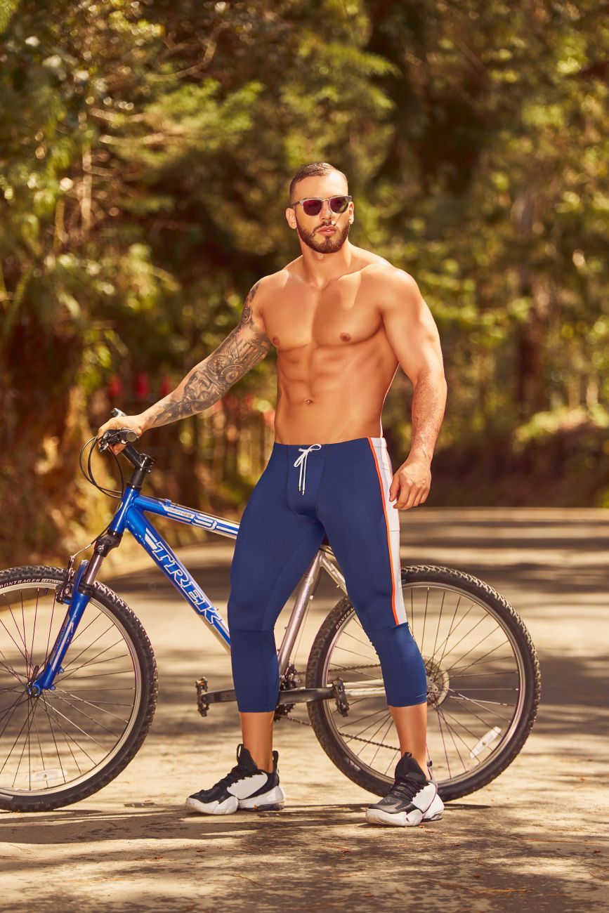 JOR 1294 Biker Athletic Pants Blue