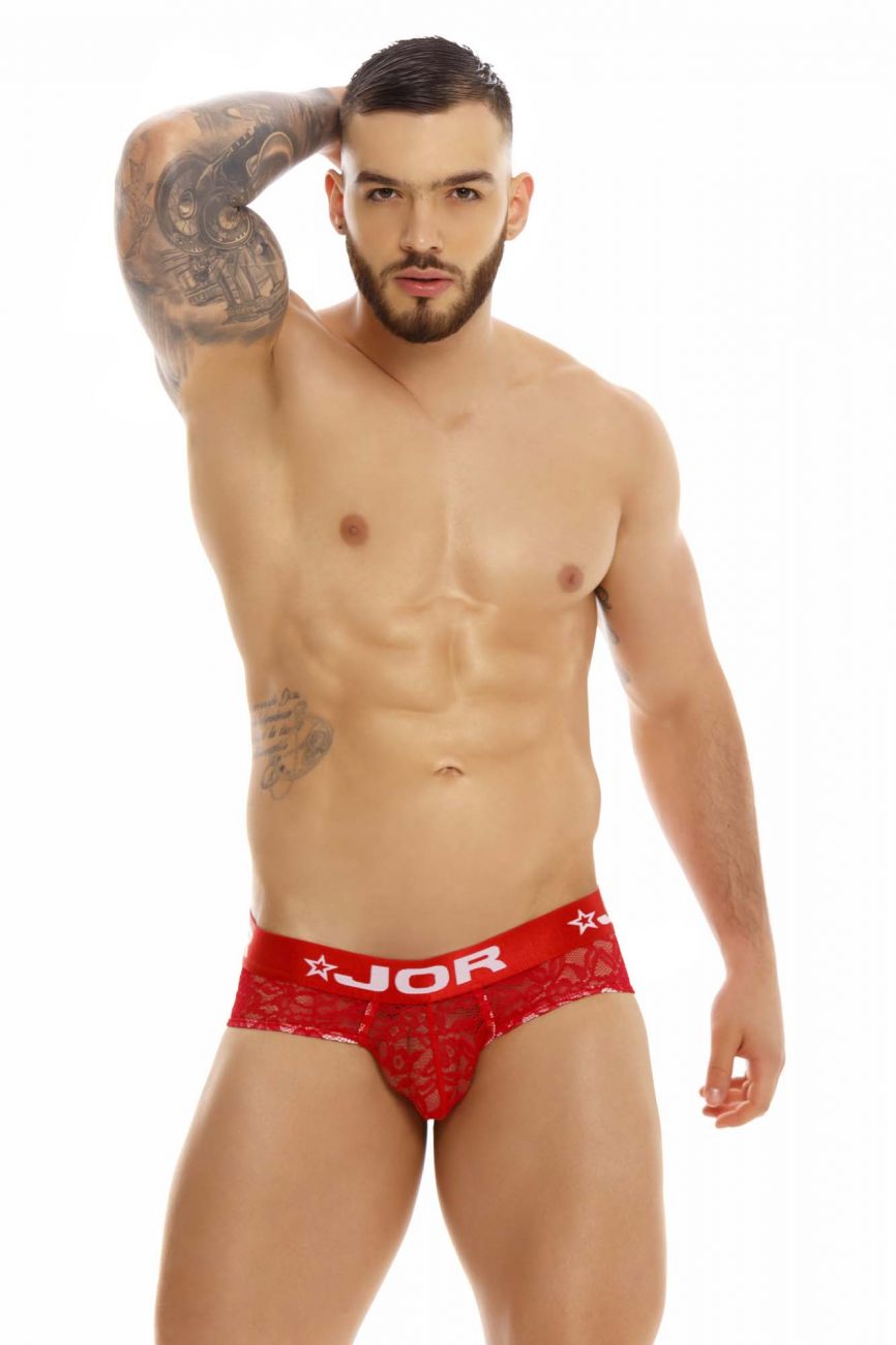 JOR 1379 Romance Lace Briefs Red