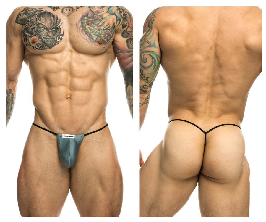 JUSTIN+SIMON XSJ02 Silky G-String Bulge Metal Green