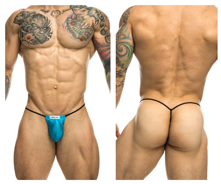 JUSTIN+SIMON XSJ02 Silky G-String Bulge Turquoise